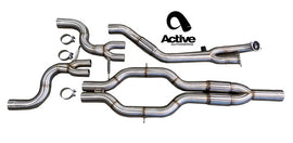 Active Autowerke G80/G82 M3/M4 Signature RACE ONLY Exhaust System - GOLIATH - Full race only exhaust - Carbon over Black Chrome Tips (11-116CB)