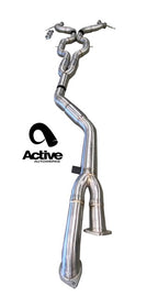 Active Autowerke G80/G82 M3/M4 Signature RACE ONLY Exhaust System - GOLIATH - Full race only exhaust - Carbon over Black Chrome Tips (11-116CB)