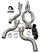 Load image into Gallery viewer, Active Autowerke G80/G82 M3/M4 Signature RACE ONLY Exhaust System - GOLIATH - Full race only exhaust - Carbon over Black Chrome Tips (11-116CB)