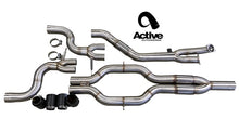Load image into Gallery viewer, Active Autowerke G80/G82 M3/M4 Signature RACE ONLY Exhaust System - GOLIATH - Full race only exhaust - Carbon over Black Chrome Tips (11-116CB)