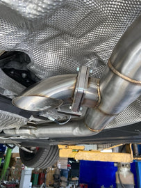 Active Autowerke G80/G82 M3/M4 Signature RACE ONLY Exhaust System - GOLIATH - Full race only exhaust w DUMP-Carbon over Black Chrome Tips (11-116CBD)