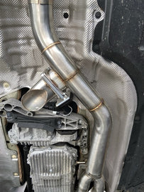 Active Autowerke G80/G82 M3/M4 Signature RACE ONLY Exhaust System - GOLIATH - Full race only exhaust w DUMP-Carbon over Black Chrome Tips (11-116CBD)