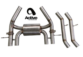 Active Autowerke G87 M2 Valved Rear Axle-back Exhaust w Tips w w carbon over black chrome tips (11-119CB)