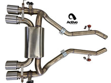 Load image into Gallery viewer, Active Autowerke G87 M2 Valved Rear Axle-back Exhaust w Tips w w carbon over black chrome tips (11-119CB)