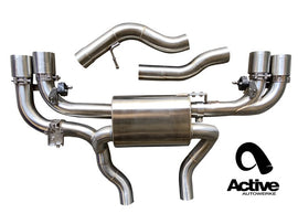Active Autowerke G4X BMW M240i Valved Rear Axle-back Exhaust w Tips w stainless brushed tips (11-125)