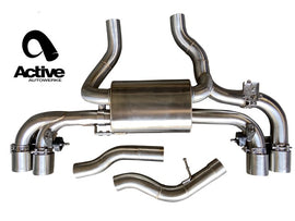 Active Autowerke G4X BMW M240i Valved Rear Axle-back Exhaust w Tips w stainless brushed tips (11-125)