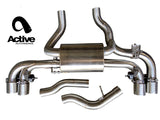 Active Autowerke G4X BMW M240i Valved Rear Axle-back Exhaust w Tips w Carbon Over Black Chrome Tips (11-125CB)