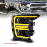 ANZO USA LED Projector Headlight w/Switchback+Sequential Black (Passenger Side Only) for 21-23 Ford F150 (111594-R)