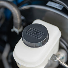 Load image into Gallery viewer, GrimmSpeed Engine Bay Reservoir Cap Set Black 2022 WRX, BRZ, FRS, GT86, GR86 (113121BLK)