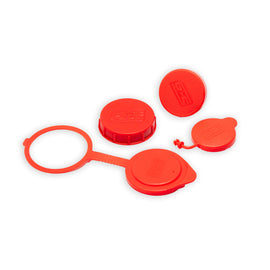 GrimmSpeed Engine Bay Reservoir Cap Set Red 2022 WRX, BRZ, FRS, GT86, GR86 (113121RED)