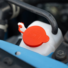 Load image into Gallery viewer, GrimmSpeed Engine Bay Reservoir Cap Set Red 2022 WRX, BRZ, FRS, GT86, GR86 (113121RED)