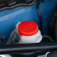 Load image into Gallery viewer, GrimmSpeed Engine Bay Reservoir Cap Set Red 2022 WRX, BRZ, FRS, GT86, GR86 (113121RED)