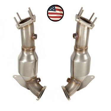 Nameless Performance Downpipes - 2000-2002 Jaguar XKR/XJR/XJ8 (JADP00XKR-HFCAT)