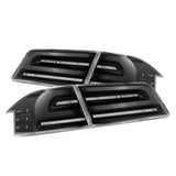 12-21 Tesla Model S LUXX-Series LED Tail Lights Alpha-Black (With Black Trunk Center Piece Replacement)