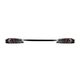 12-21 Tesla Model S LUXX-Series LED Tail Lights Black Red (With Black Trunk Center Piece Replacement)