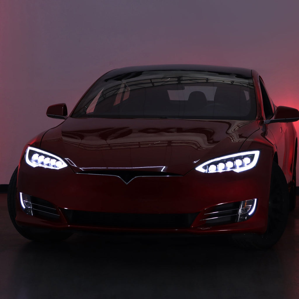 12-21 Tesla Model S NOVA-Series LED Projector Headlights Black