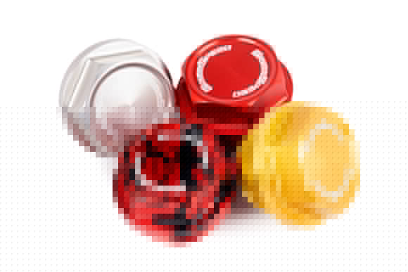 GrimmSpeed 89-21 Subaru Bolt Oil Cap Kit Red with Black Splatter (120014RDBLK)