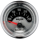 AutoMeter American Muscle 52mm Short Sweep Electric 250 Deg F Water Temp Gauge (1236)