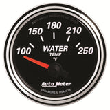 AutoMeter Designer Black II 52mm 250 Deg F Water Temp Gauge (1238)