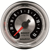 AutoMeter American Muscle 52mm Full Sweep Electric 30 In Hg.-Vac/15PSI Boost Vacuum Gauge (1258)