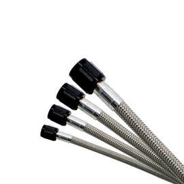 Nitrous Express 8AN (112In) Stainless Steel Braided Hose (Black Ends) (12874)