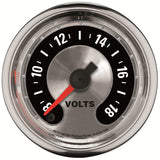 AutoMeter American Muscle 52mm Full Sweep Electric 8-18 Volts Voltmeter Gauge (1282)