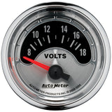 AutoMeter American Muscle 52mm Short Sweep Electric 18V Voltmeter Gauge (1294)