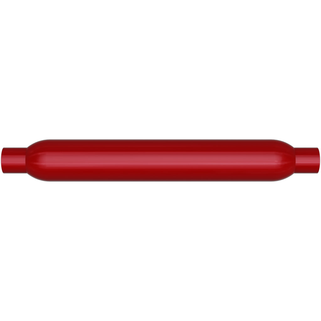 MagnaFlow Muffler Red Pack Series Glasspack 4in Rd 26in Body Length 2.5in/2.5in Inlet/Outlet (13146)