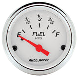 AutoMeter Arctic White 52mm 0E-90F Short Sweep Electronic Fuel Level Gauge (1315)