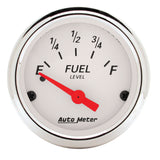 AutoMeter Arctic White 52mm 0-30 OHM Short Sweep Electronic Fuel Level Gauge (1318)