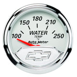 AutoMeter Chevy Vintage 2in 100-250 Deg F Short Sweep Electronic Water Temp Gauge (1337-00408)