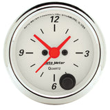 AutoMeter Arctic White 2-1/6in 12 Hour Analog Clock Gauge (1385)