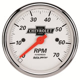 AutoMeter Arctic White GM 3-1/8in 7000RPM 4, 6, 8 Cyl Electrical Tachometer Gauge (1398-00408)