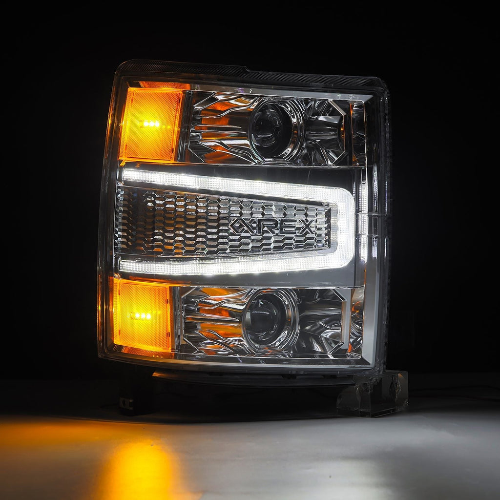 14-15 Chevrolet Silverado LUXX-Series LED Projector Headlights Chrome