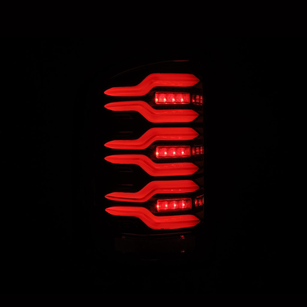 14-18 GMC Sierra 1500/2500HD/3500HD LUXX-Series LED Tail Lights Alpha-Black