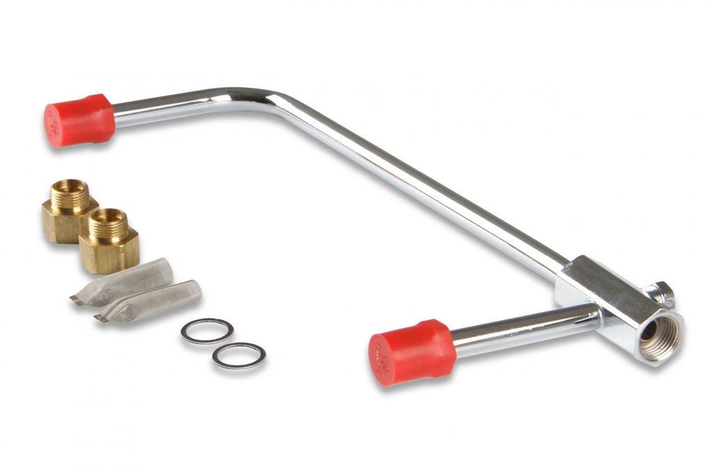 Demon Chrome Steel Hard Line Comes With Stainless Steel Fuel Filters, Inlet Adapters, Inlet Gaskets, And Fuel-Pressure Gauge Port (140057)