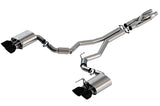 Borla ATAK Cat-Back Exhaust with Black Chrome Tips for 2020+ Ford Mustang GT500 (140837BC)