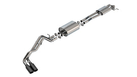 Borla 24-25 Ford Ranger XLT Side Exit S-type Exhaust w/ Black Chrome Tips (140971BC)