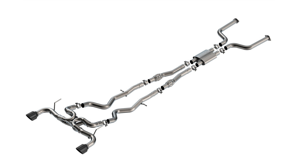 Borla 16-24 Infinity Q50 (Auto V6) ATAK Cat Back - 4.5in Black Chrome Tip (140978BC)