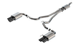 Borla 2024 Ford Mustang 2.3L Ecoboost S-Type Black Chrome Catback Exhaust w/ Quad Tips - Non-Active (140981BC)