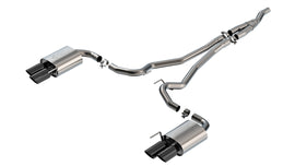 Borla 2024 Ford Mustang Ecoboost 2.3L ATAK Catback Exhaust Black Chrome w/ Quad Tip - Non-Active (140982BC)