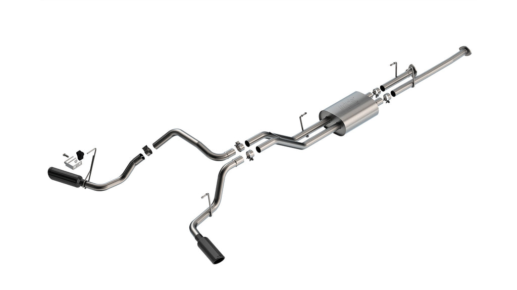 Borla 09-21 Toyota Tundra 5.7L ATAK Cat-Back Exhaust - 4in Black Chrome Tips (141024BC)
