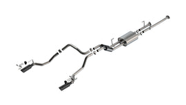 Borla 09-13 Toyota Tundra 4.6L/5.7L S-Type Cat-Back Exhaust - Black Chrome Tips (141025BC)