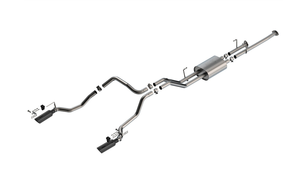 Borla 09-13 Toyota Tundra 4.6L/5.7L ATAK Cat-Back Exhaust - Black Chrome Tips (141026BC)