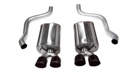 Corsa Performance 2.5 Inch Axle-Back Sport Dual Exhaust Black 3.5 Inch Tips 09-13 Corvette 6.2L Stainless Steel (14108BLK)