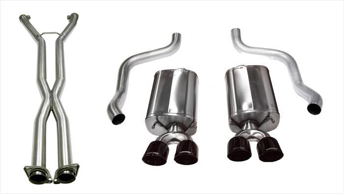 Corsa Performance 2.5 Inch Cat-Back Sport Dual Exhaust w/ Black 3.5 Inch Tips 09-13 Corvette 6.2L Stainless Steel (14108CBBLK)