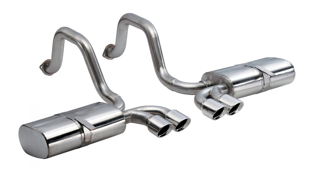 Corsa Performance 2.5 Inch Axle-Back Sport Dual Exhaust Polished 3.5 Inch Tips 97-04 Corvette/Z06 5.7L Stainless Steel (14111)