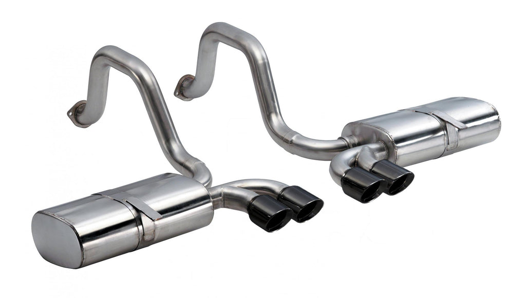 Corsa Performance 2.5 Inch Axle-Back Sport Dual Exhaust Black 3.5 Inch Tips 97-04 Corvette/Z06 5.7L Stainless Steel (14111BLK)