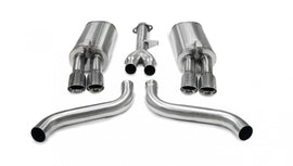Corsa Performance 2.5 Inch Cat-Back Sport Dual Exhaust Polished 3.5 Inch Tips 86-91 Corvette C4 5.7L V8 L98 Stainless Steel (14115)