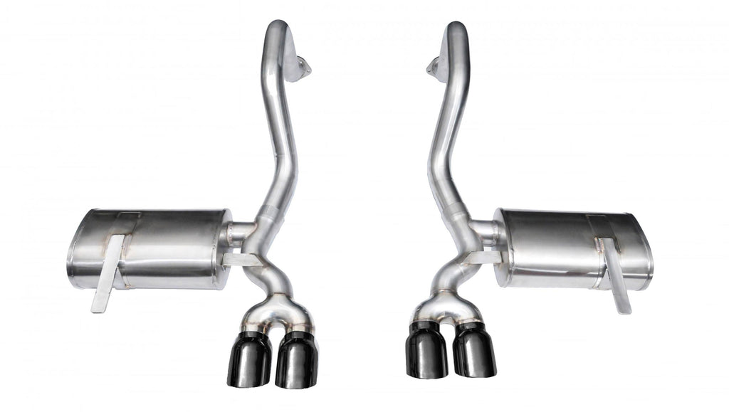 Corsa Performance 2.5 Inch Axle-Back Xtreme Dual Exhaust w/ Polished 3.5 Inch Tips 97-04 Corvette/Z06 5.7L Stainless Steel (14132BLK)